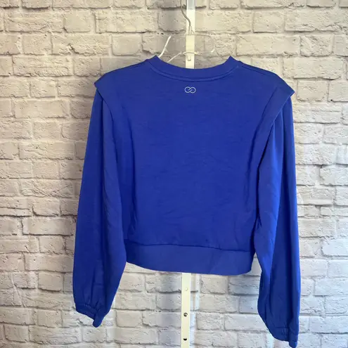 Calia by Carrie Underwood Lucid Blue Cropped Pullover Women's XS Neutralcore