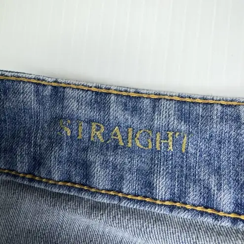 Faded Glory Straight Leg Jeans Size 18 P Light Wash  Mid Rise 5-Pocket