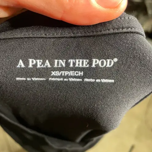 A pea in the pod A Pea In The Pod Maternity Black Soft Short Sleeve T-shirt Dress Extra Small