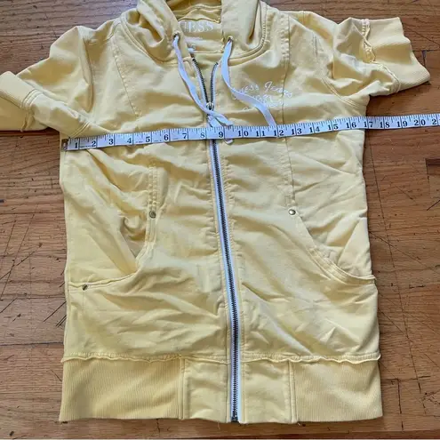 Guess  Yellow Hoodie & Crop Sweat Pants Set Size  Large