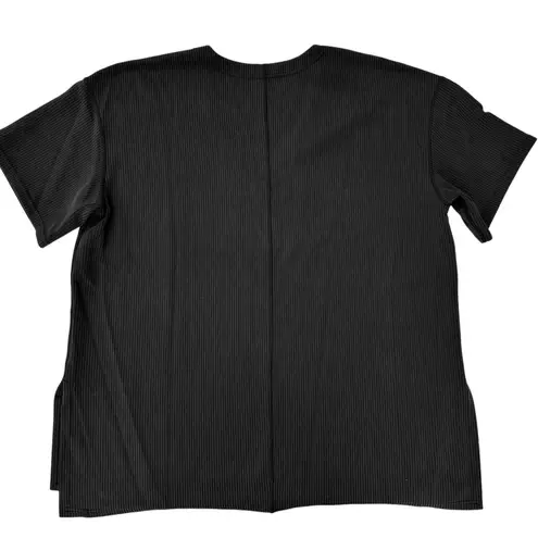 Lululemon  Ribbed Softstreme Relaxed-Fit T-Shirt Black Size 2 Peach Soft Casual thumbnail 4