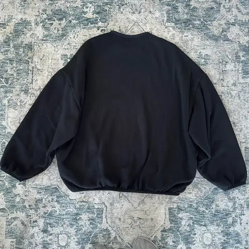 Fear of god Essentials Sweatshirt Mens Medium Black Crew Logo Patch Oversized