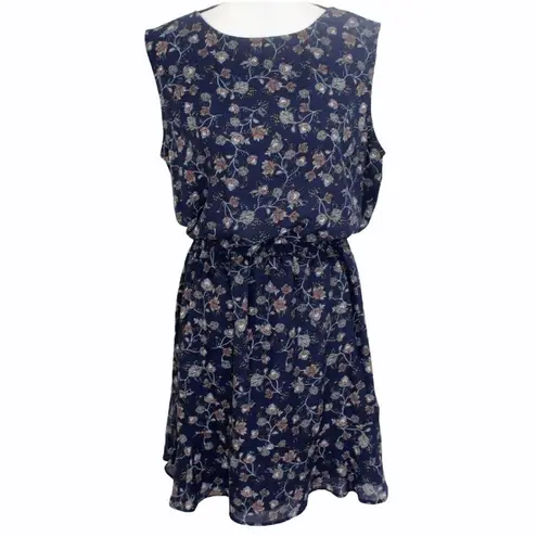 Cupcakes and Cashmere Trystan Navy Floral Dress Blue