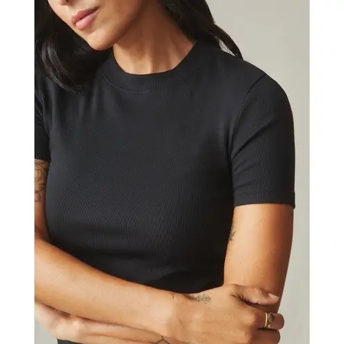 American Giant Classic Ribbed Crew Neck T Shirt Short Sleeve Brown Size S