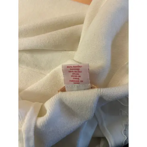 Ruby Rd Women Cardigan Sweater Ivory Embroidered Beaded Cottagecore Boho Classic Size L