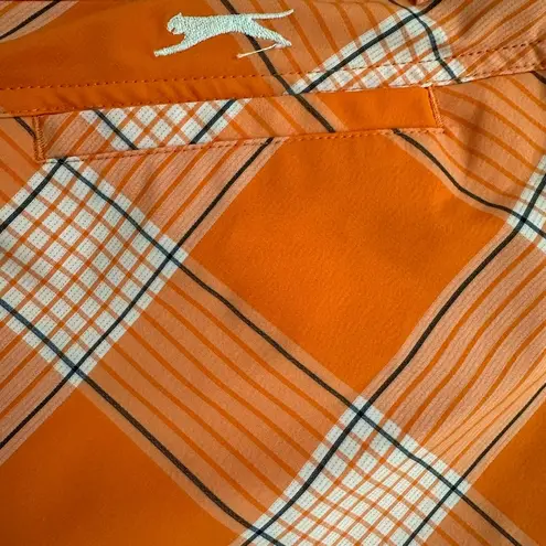 Slazenger  size 12 golf skort orange navy white plaid