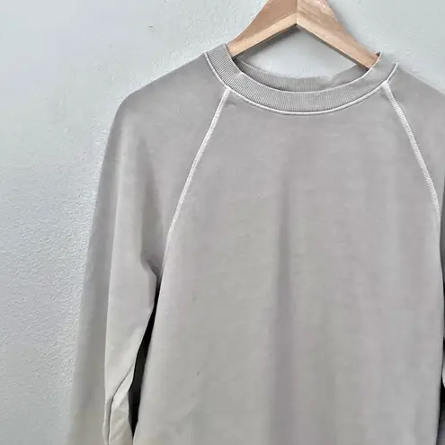 BLDWN | Taupe Crew Neck Sweatshirt Long Sleeve Thick Top Stitch | Size Medium Tan