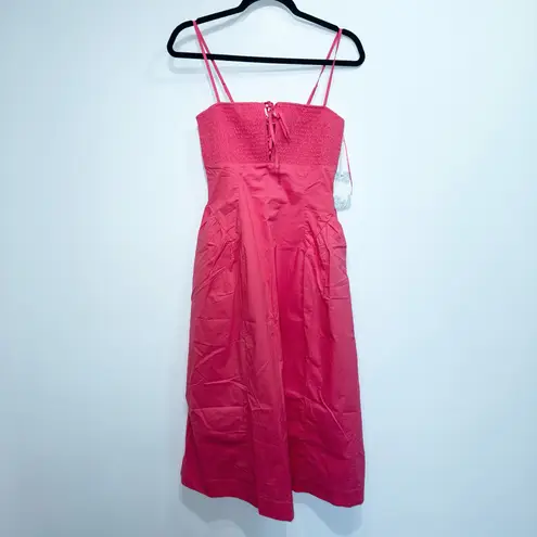 Tuckernuck Hyacinth House Watermelon Pink Serafina Smocked Midi Dress XS NWT