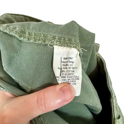 Nili Lotan Cropped French Military Pant In Camo Army Green