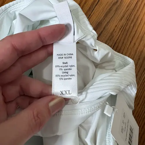 ANDIE The Mykonos One Piece Ribbed Swimsuit White plus size XXL NWT