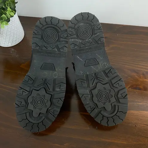 Martino of Canada Black Leather & Grey Wool Alpine Boots Women's Sz 7.5 EUC