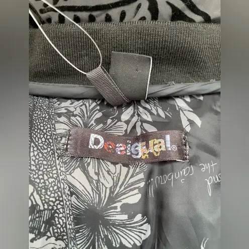 Desigual Medianoche Flocked Velvet Puffer Jacket small