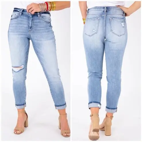 KanCan Andrea High Waisted Mom Jean Blue Size 25