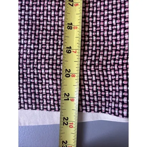 J.Crew  Tweed Front Tee Shirt Womens XS Cotton Silk Short Sleeve Ivory Pink Black