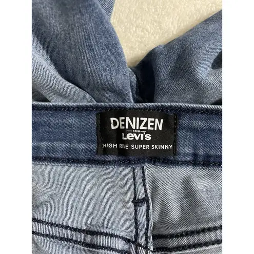 Denizen From Levi’s Women’s Size 29 High Rise Ankle Super Skinny Medium Wash Blue
