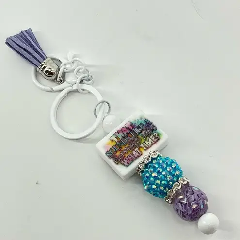 The Bar Keychain purse charm Beaded Keychain For Women,  Keychain, Silicone bead keyc