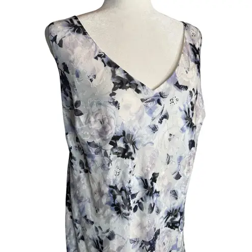 Alex Evenings Alex Evenings Midi Maxi Asymmetrical Dress Wedding Party Floral Shawl 24W 3X - Image 8