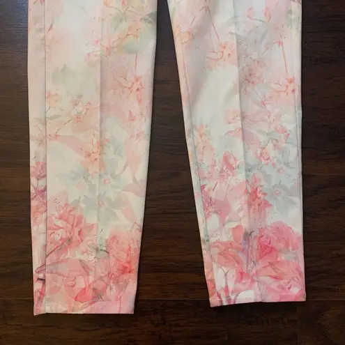 Etcetera cream and pink floral pants size 6