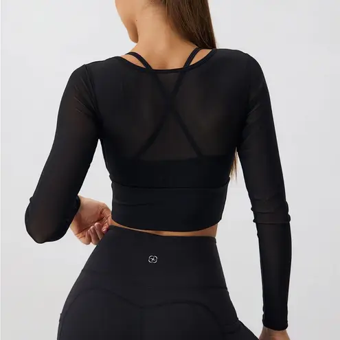 Berlook Black Cut Out Long Sleeve Top