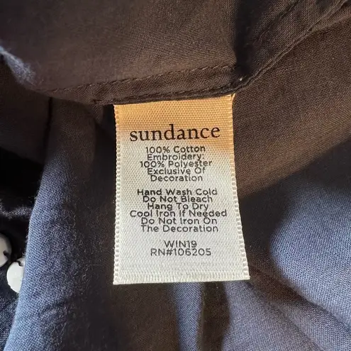 Sundance Palace Tunic Slate Blue Beaded Embroidered size M Medium Elbow Sleeve