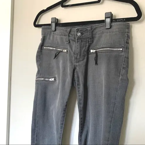 Black Label Grey Zip Detail Jeans