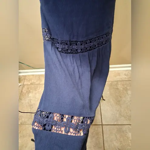 Fashion On Earth SIZE S Chic Navy Lace Maxi Dress