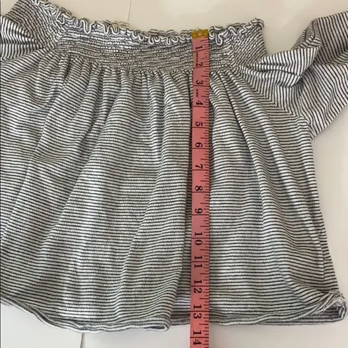 Free People , We The Free - Striped Lexington Off Shoulder Tee - S