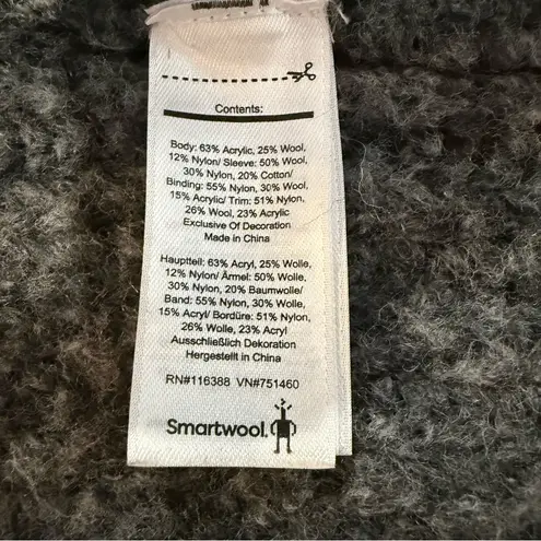 Smartwool Chup Speren Wrap Sweater Open Front Cardigan Womens Small Gray/Black - Image 9