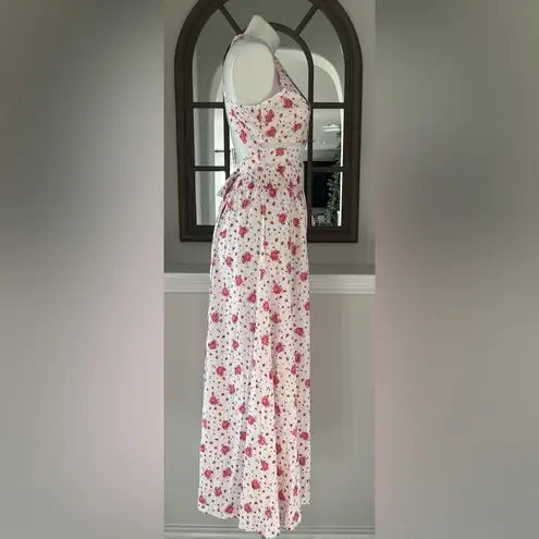 To My Lovers Sleeveless Backless Halter Dress, Swim Coverup Size S NWT $210 Pink