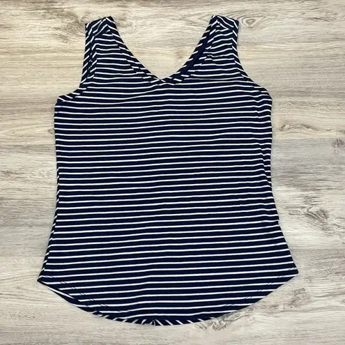 Royal Robbins Blue & White Striped Sleeveless Standard Fit Tank Top Size Small