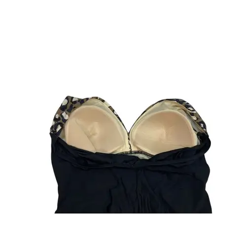 *INC International Concepts Swimsuit Womens 22W Black Beige 1 Piece Beach Resort