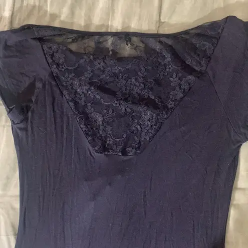 Marshalls Black short sleeve top with Lace Size: Large. NWT