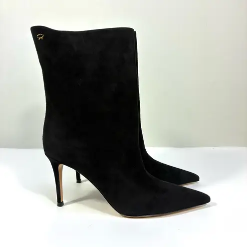 Gianvito Rossi Camoscio Stivale Pointed Toe Bootie Boots Black 39.5 EU NEW