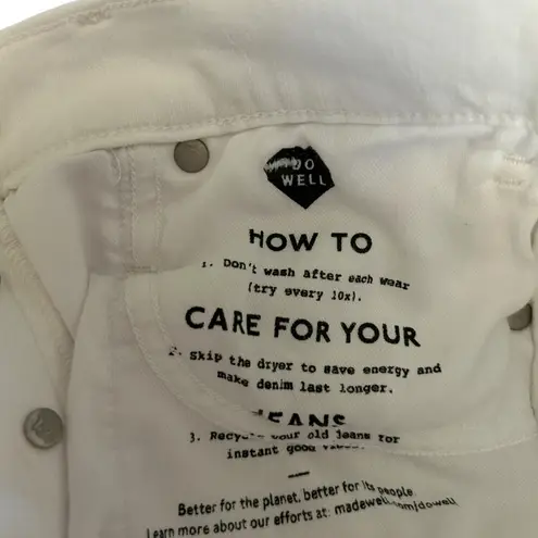 Madewell  10" High-Rise Skinny Jeans in Pure‎ White: Step-Hem Edition size…26