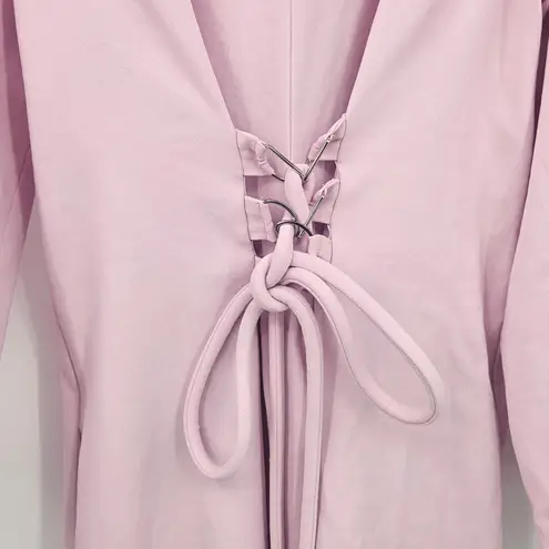 Tibi Lace-Up Crepe Midi Dress Purple Lilac Size 8