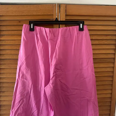 Maeve By Anthropologie Pull-On Curved Poplin Pink Trousers Sz XS
