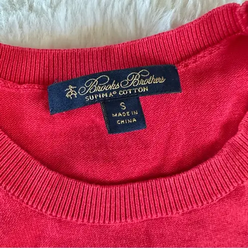 Brooks Brothers Red Sleeveless Women's Knit Cotton Top, S