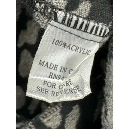 JADE Melody Tam Grey Navy Blue Cheetah Open Front Jacket Women's Size Small S Gray