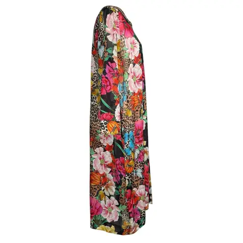 Johnny Was NWOT Sandra Seaside Dress M Floral Butterfly Leopard Boho Pockets