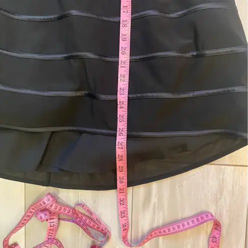 Halston Heritage Halston Herritage Strapless Sweetheart Black High Low Cocktail Dress, size 4