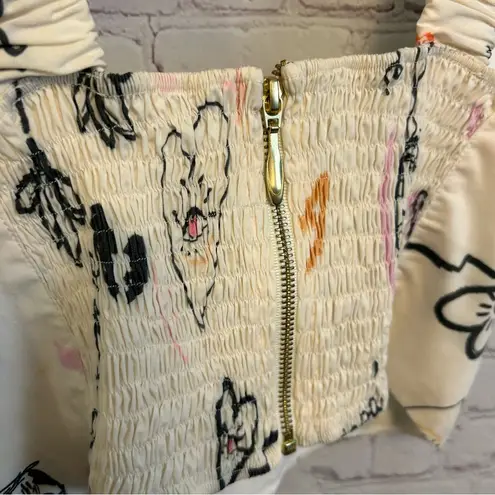 Liliana Meza New Athenna unique printed chic cropped top size Medium Shaut