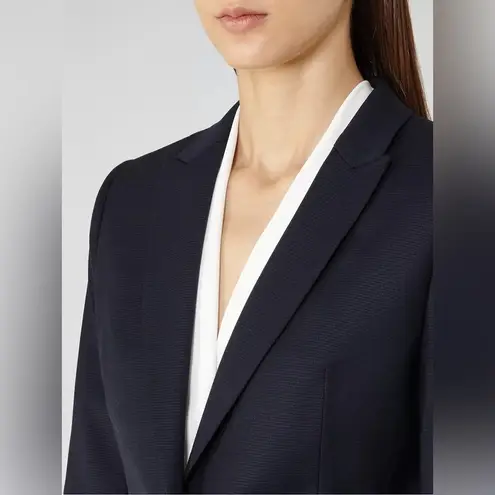 Reiss Indi Textured Tailored Jacket In Navy Size 0