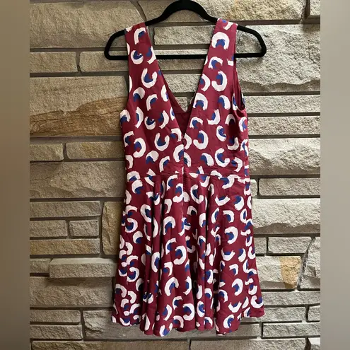 Elle Sasson Maroon Abstract Leopard Print V