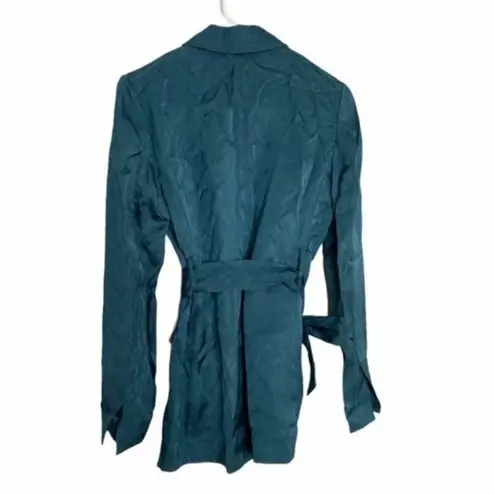 Equipment Ramond Teal Textured Satin Blazer