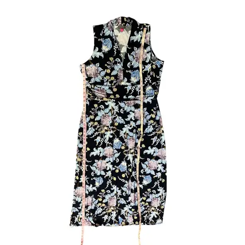 Vince Camuto Maxi Dress Womens 1X Sleeveless Floral V-Neck Pullover Used