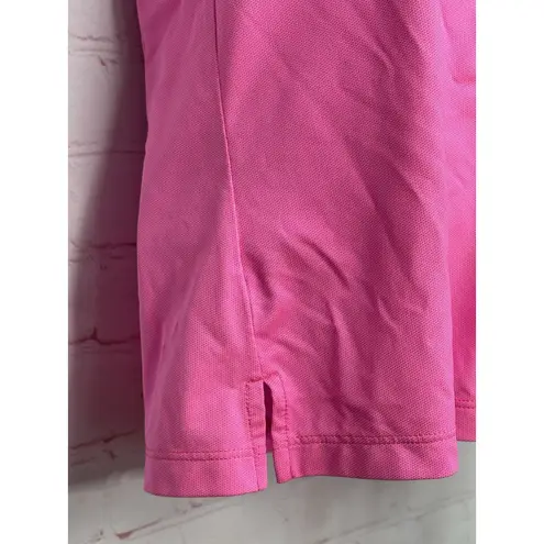 Lady Hagen Women's Golf Sleeveless Button Down Polo Shirt Pink Size S