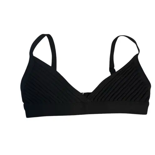 Babaton Black Sculpt Knit Ribbed Bralette