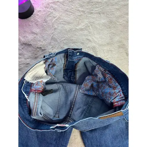 Johnny Was Women's Boyfriend Jeans Size 29 Blue Mid Rise Relaxed Fit