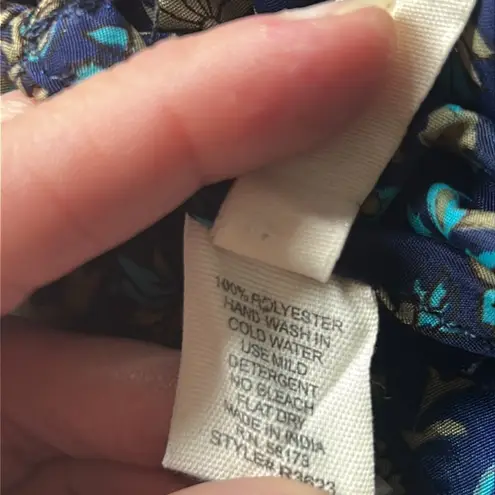 Evereve RAGA Floral Sapphire Blueprint Romper Size XS NWT