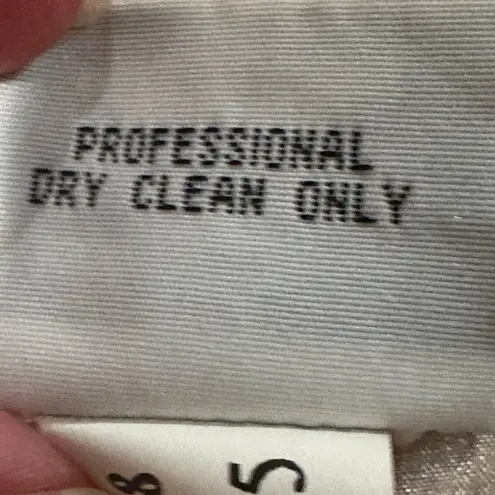 Dolce Collection Faux Fur Trim Coat Women’s dress Coat Embroidered Size Medium Tan